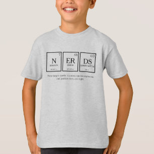 T-shirt Nerds éléments de table périodique chimie sur m
