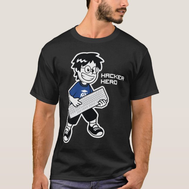 T-shirt Nerdson Hacker Nerd - Produit officiel Hacktoon (Devant)