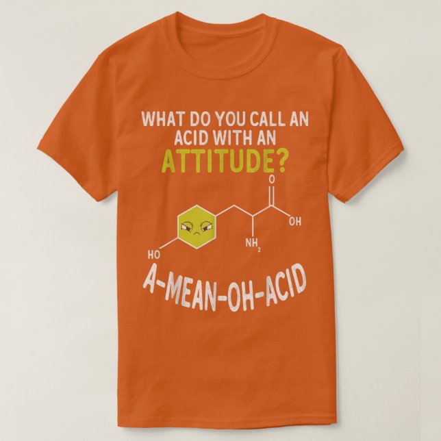 T-shirt Nerdy Amino Acid Humour science et chimie jeu (Design devant)