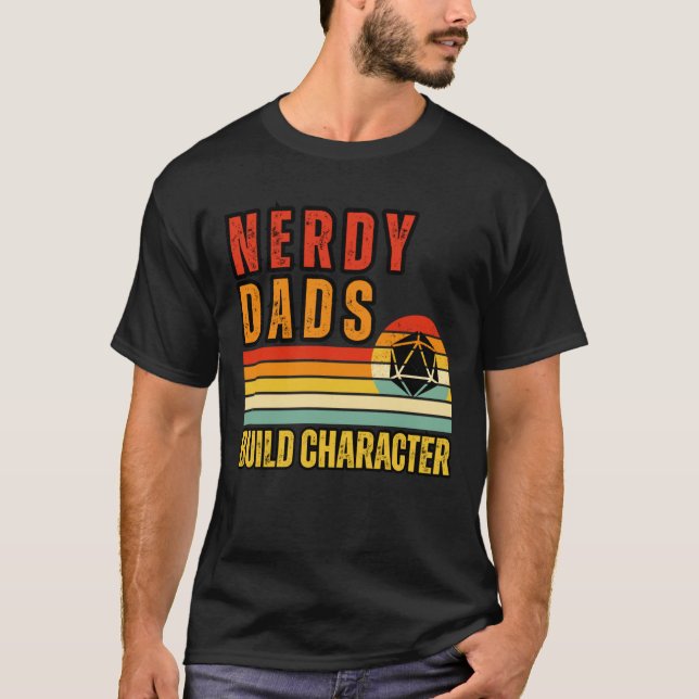 T-shirt Nerdy Dads Build Character  boy (Devant)