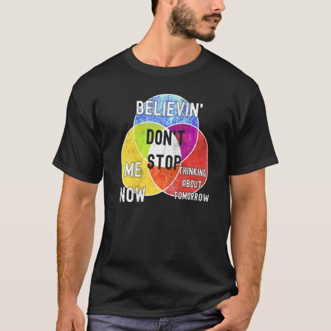 T-shirt Nerdy Don't Stop Venn Diagram Algebra Math Teacher (Devant)