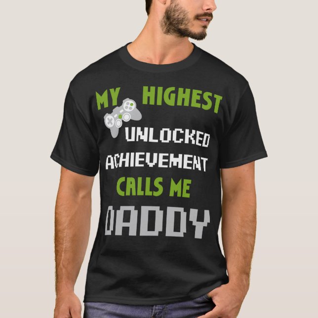 T-shirt Nerdy Funny Fête des pères Gamer Papa jeu vidéo (Devant)