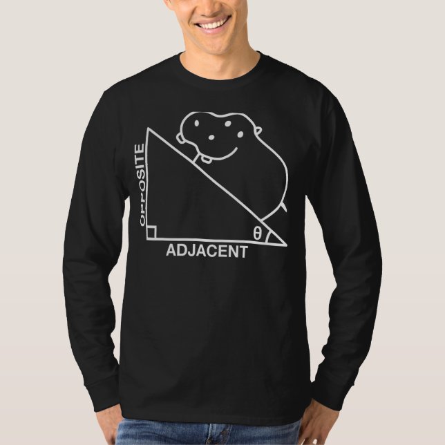 T-shirt Nerdy Hippotenuse Hypotenuse Hippopotamus Math Te (Devant)