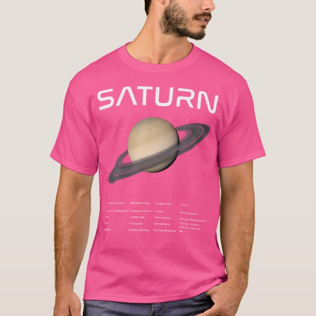T-shirt Nerdy Saturn Astronomie Planètes de science Systèm (Devant)