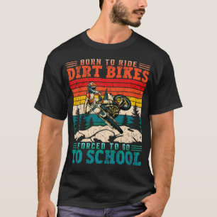 T-shirt Nés dans le style vintage pour rouler en moto cros