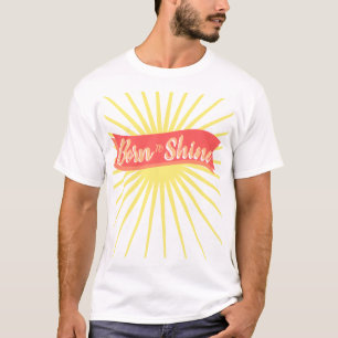 T-shirt Nés pour briller – Typographie minimaliste motivan