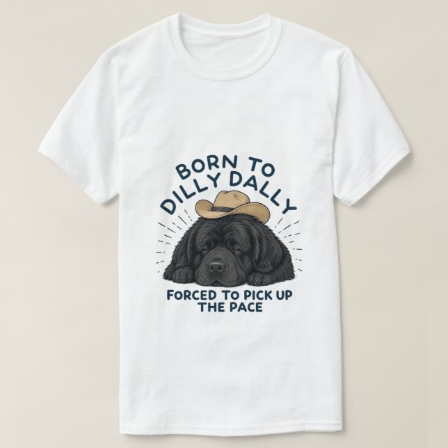 T-shirt Nés pour lambiner Newfie (Design devant)