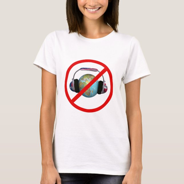 T-shirt N'espionne pas le monde (Devant)