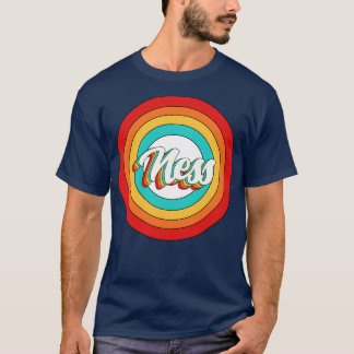 T-shirt Ness Nom Chemise Vintage Ness Cercle