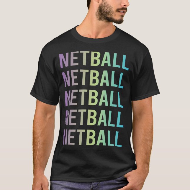 T-shirt Netball bleu violet (Devant)