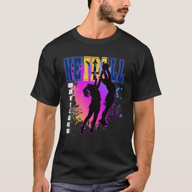 T-shirt Netball de la Barbade (Devant)