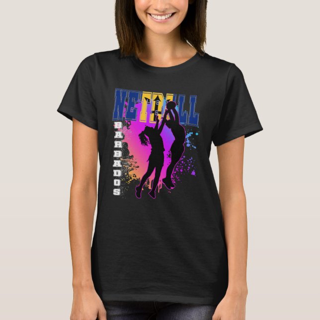 T-shirt Netball de la Barbade (Devant)