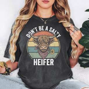 T-shirt N'Êtes Pas Une Génisse Salée Drôle De Vache Highla