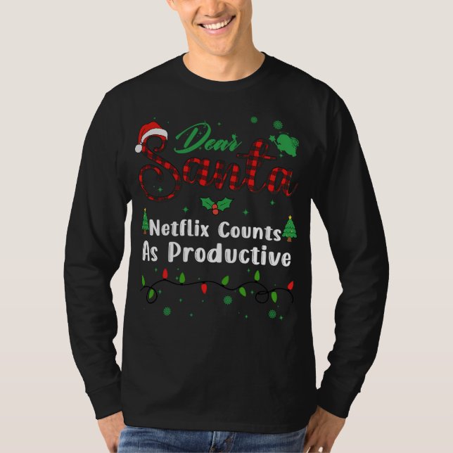 T-shirt Netflix compte comme productif correspondant à Noë (Devant)
