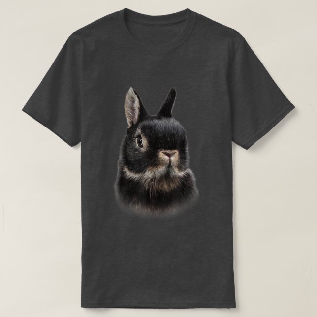 T-shirt , Netherland Nwarf Rabbit Bust, Bunny mignon  (Design devant)