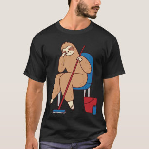 T-shirt Nettoyage de fentes s'endormant mignon Sloth Lazy