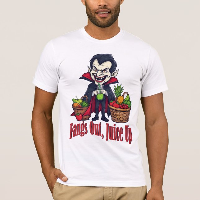 T-shirt Nettoyage de jus de vampire - Drôle Halloween sain (Devant)