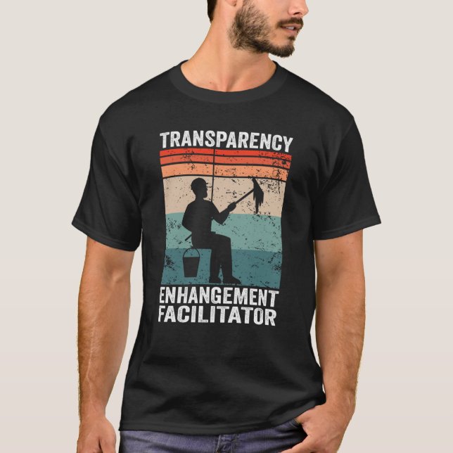 T-shirt Nettoyage de la fenêtre du facilitateur de transpa (Devant)