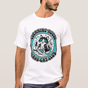 T-shirt Nettoyage de la Maison Chaos Chat Amoureux de Chat
