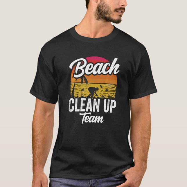 T-shirt Nettoyage de la plage Equipe Nettoyage des plages  (Devant)