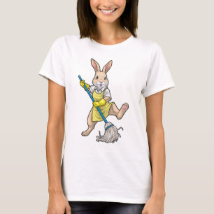 T-shirt Nettoyage de serpillière nettoyante de lapin