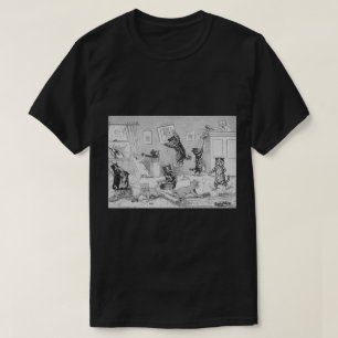 T-shirt Nettoyage des chats au printemps, Louis Wain