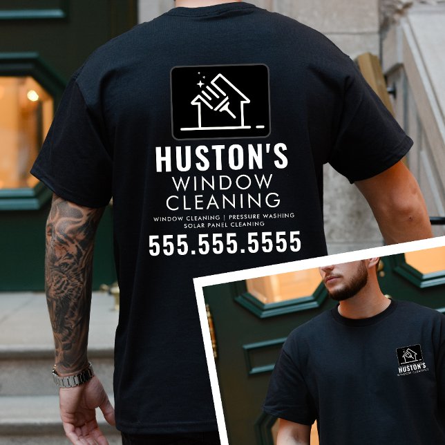 T-shirt Nettoyage professionnel Logo Nettoyage de fenêtre (Créateur téléchargé)