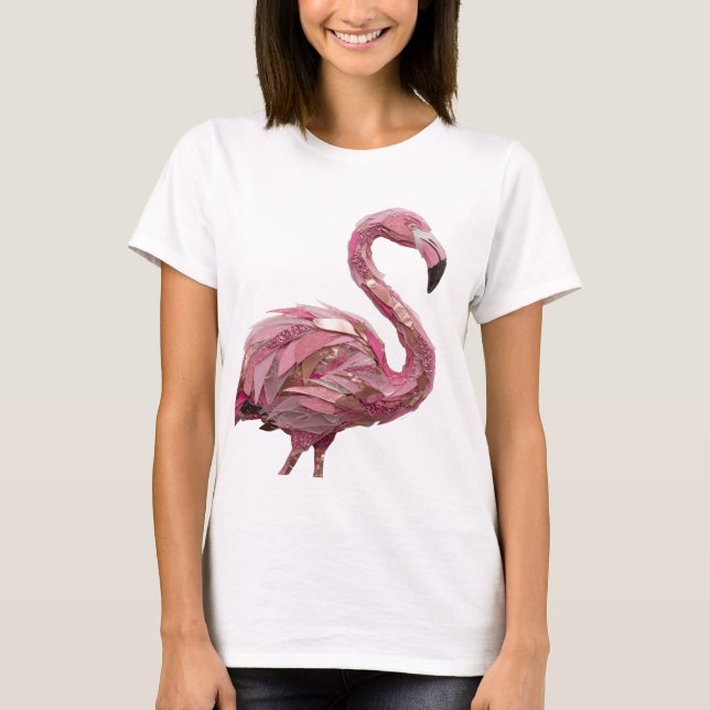 T-shirt Nettoyer Argent PINK FLAMANT Déclaration Design (Devant)