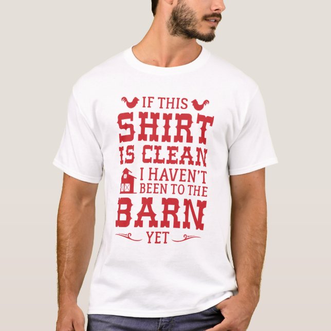 T-shirt Nettoyer la grange (Devant)