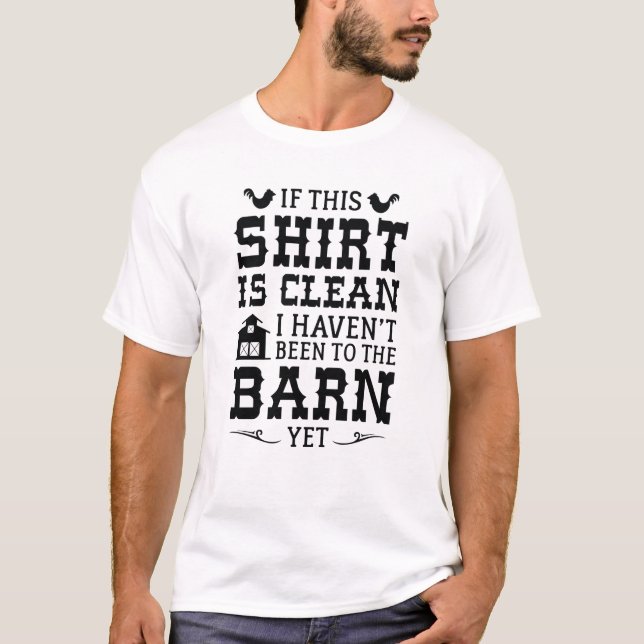 T-shirt Nettoyer la grange (Devant)
