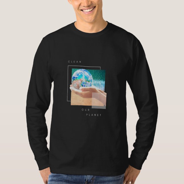 T-shirt Nettoyer notre planète (Devant)