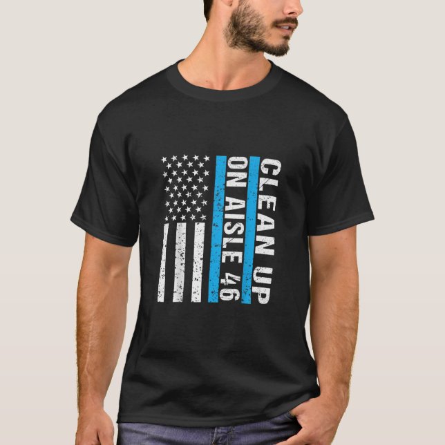 T-shirt Nettoyer Sur L'Aisle 46 Impeach Biden 46 Men W (Devant)
