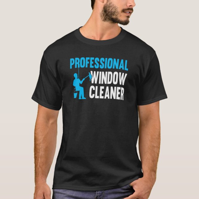 T-shirt Nettoyeur de fenêtres professionnel (Devant)