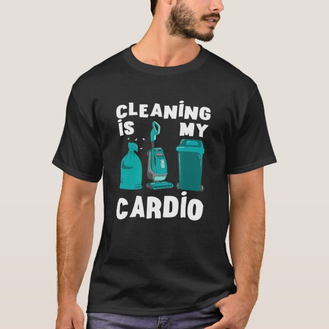 T-shirt Nettoyeur de vide Cardio Nettoyage de la corbeille (Devant)
