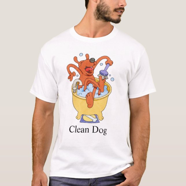 T-shirt Nettoyez le chien (Devant)