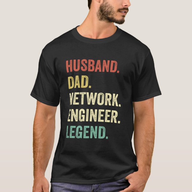 T-shirt Network Engineer Dada Husband Network Specialist (Devant)
