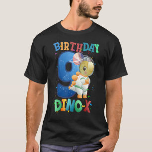 T-shirt Neuf Anniversaires Dino Space Boys 9 Ans Astronaut