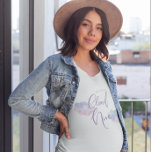 T-shirt Neuf Baby shower Rose Cloud<br><div class="desc">Un tee-shirt Boho et un baby shower onirique,  avec l'aquarelle illustrant les nuages roses et violets. Le texte dit "nous sommes sur le nuage 9."</div>