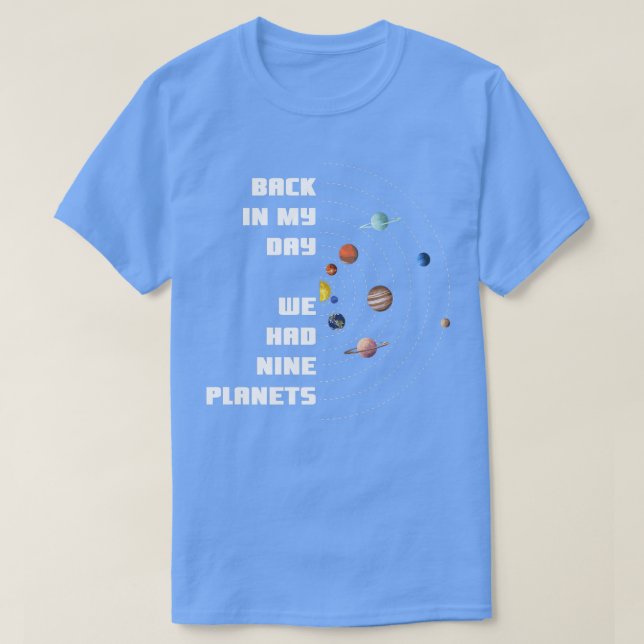 T-shirt Neuf planètes - Premiu Astronome des sciences spat (Design devant)