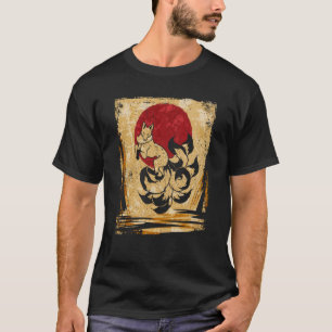 T-shirt Neuf Tail Fox Japonais Retro 4