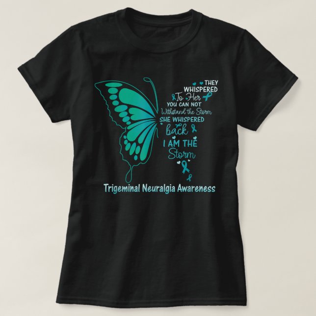 T-shirt Neuralgie Trigeminal Je suis la tempête  (Design devant)