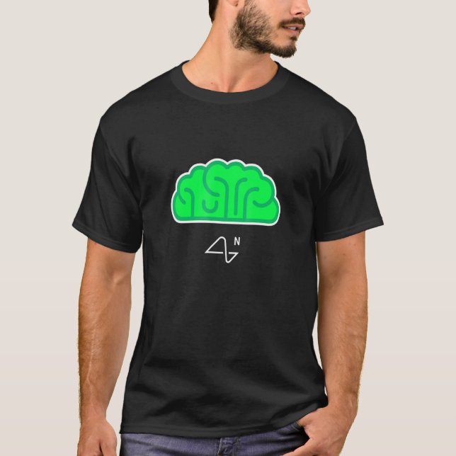 T-shirt Neuralink Green Brain Machine Interface Science (Devant)