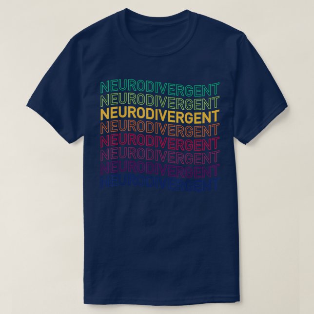 T-shirt Neurodivergent ADHD ASD Aspie Autism  (Design devant)