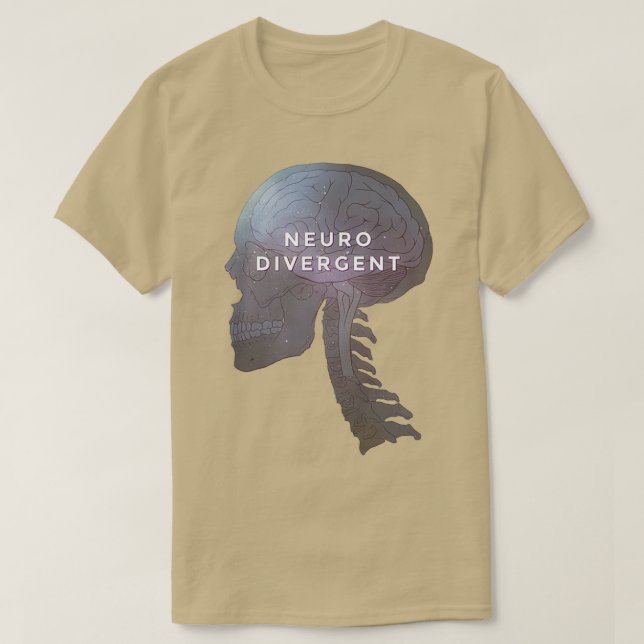 T-shirt Neurodivergent crâne pote du cerveau (Design devant)