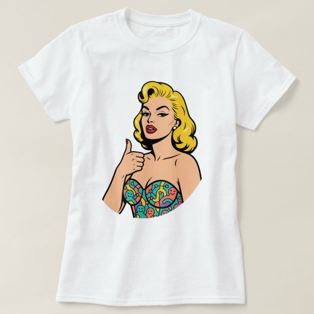 T-shirt Neurodivergent Pop Art - Open Mind Marilyn Style (Design devant)