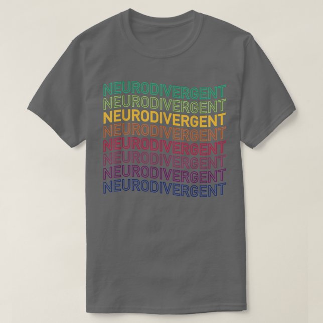 T-shirt Neurodivergent TDAH ASD Aspie Autisme (Design devant)