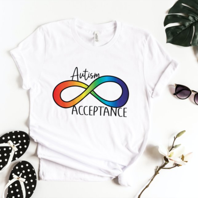 T-shirt Neurodiversité Acceptation de l'autisme Arc-en-cie (Créateur téléchargé)