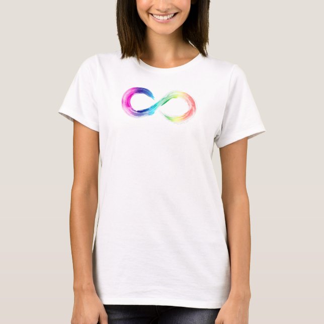 T-shirt Neurodiversité arc-en-ciel (Devant)