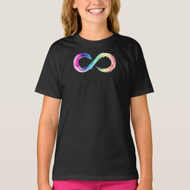 T-shirt Neurodiversité arc-en-ciel (Devant)