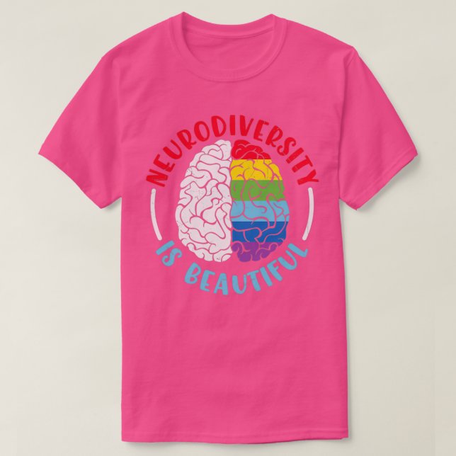 T-shirt Neurodiversité Cerveau TDAH Sensibilisation sur l' (Design devant)